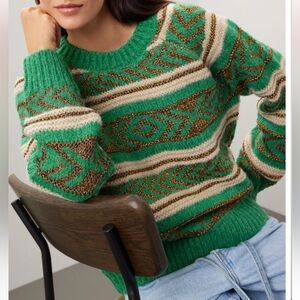 Scotch soda size small metallic fair isle sweater